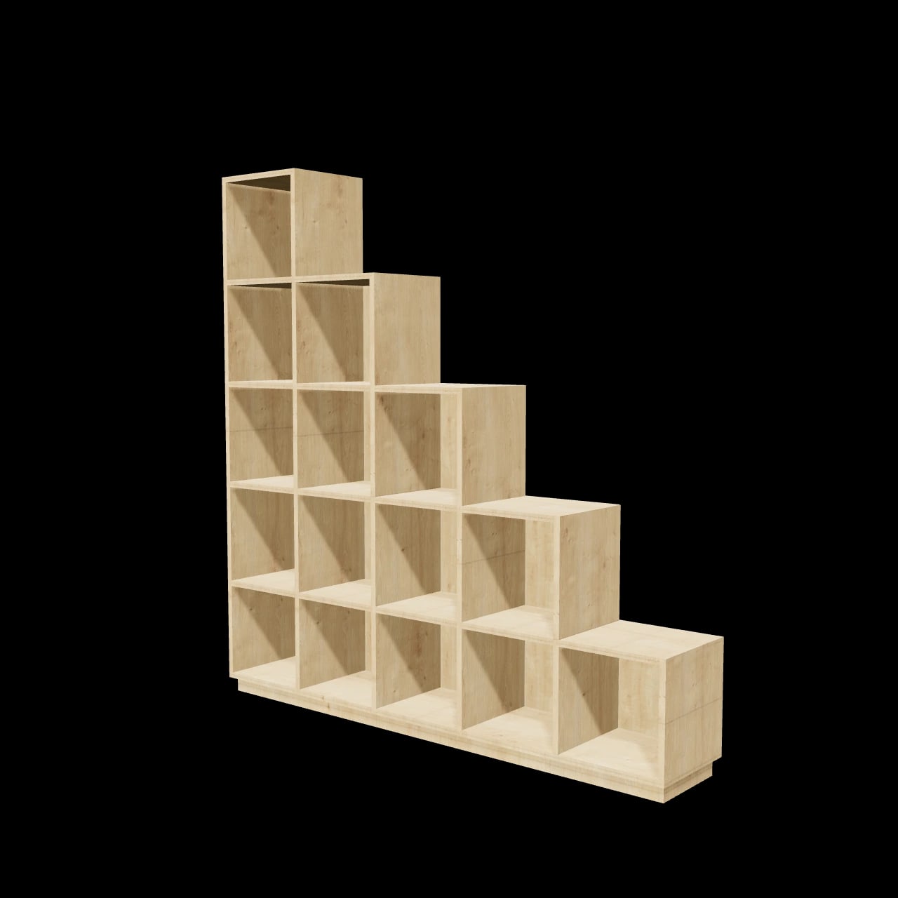 Bibliothèque escalier Annoisin — rendu 3D