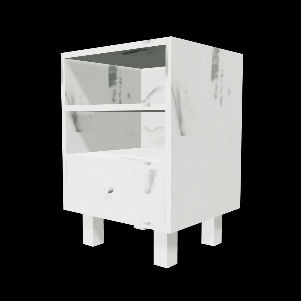 Table de chevet Vélanne — rendu 3D