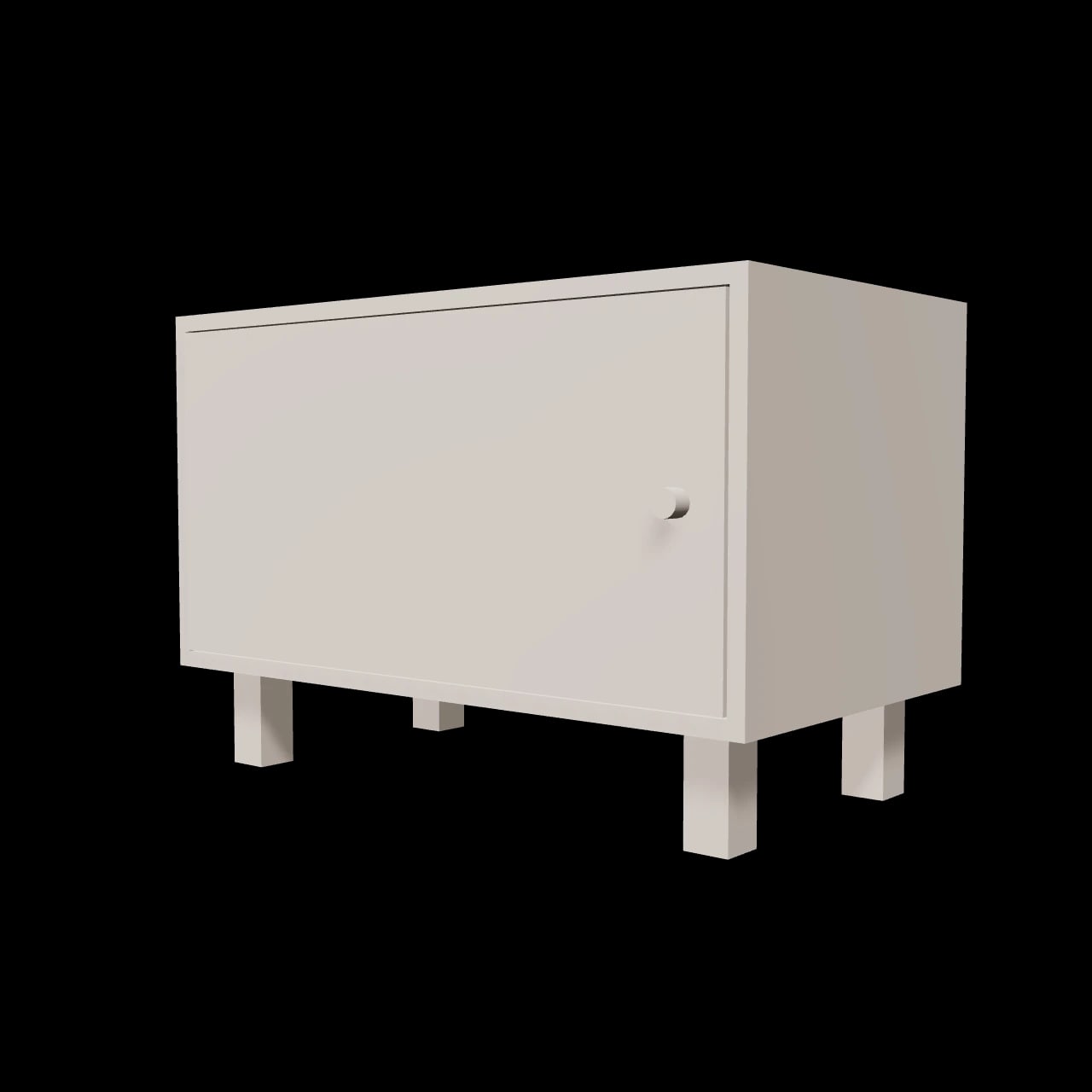 Coffre à jouets Villefontaine — rendu 3D