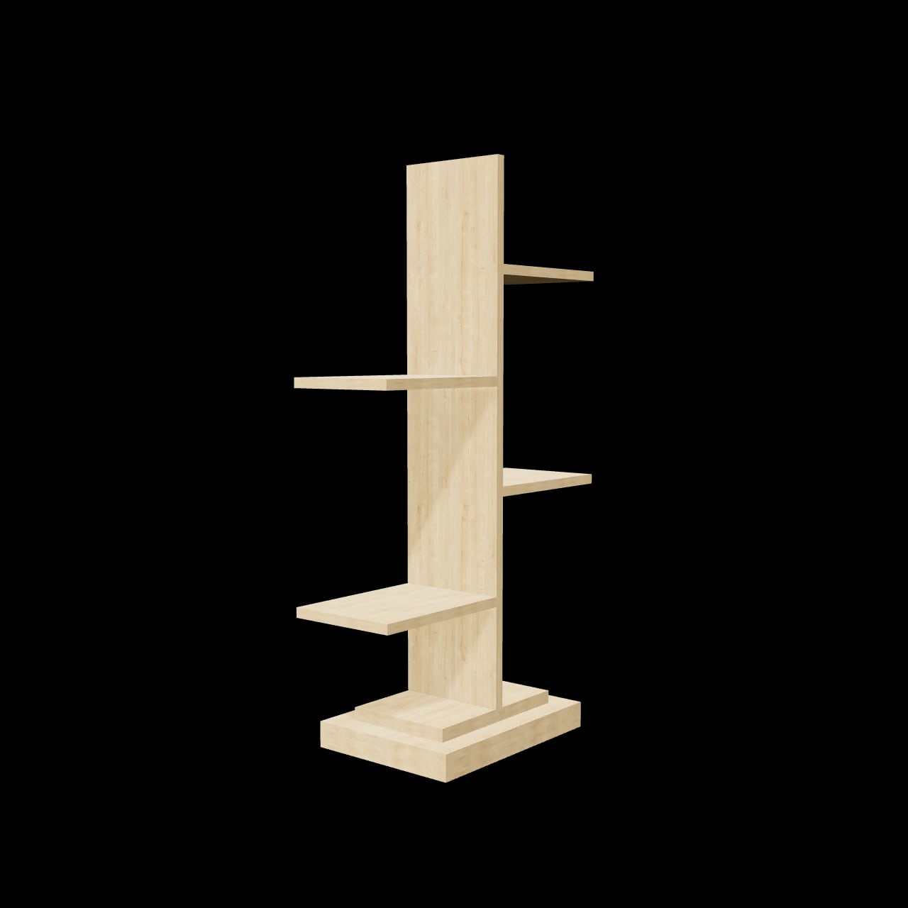 Étagère épine Izeaux — rendu 3D