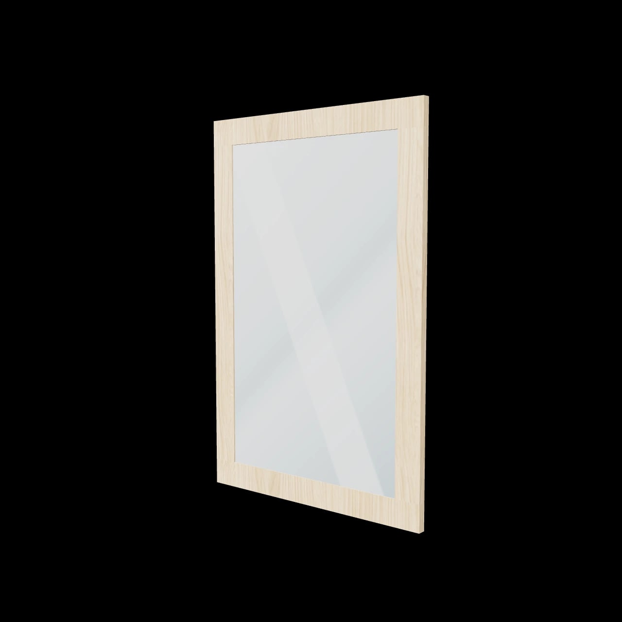Miroir encadré Villemoirieu — rendu 3D