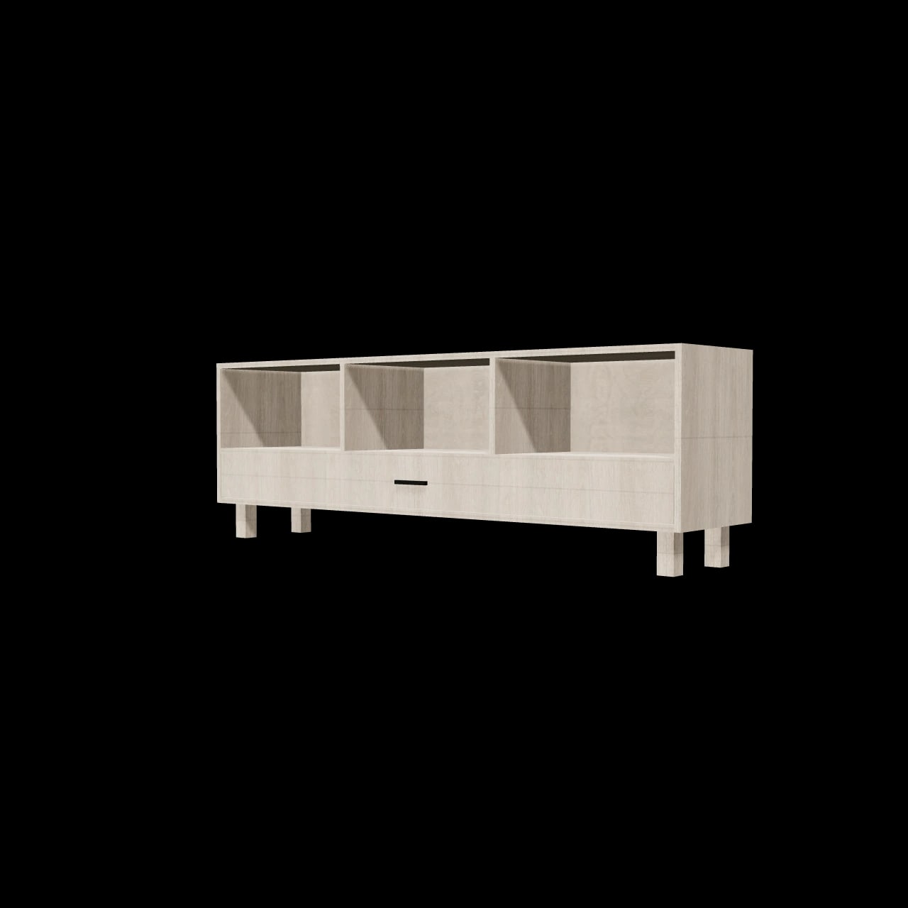 Meuble TV Vertrieu — rendu 3D