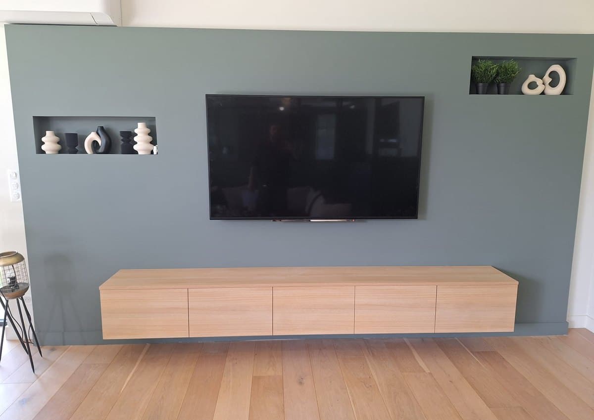Meuble TV sur mesure dans un salon
